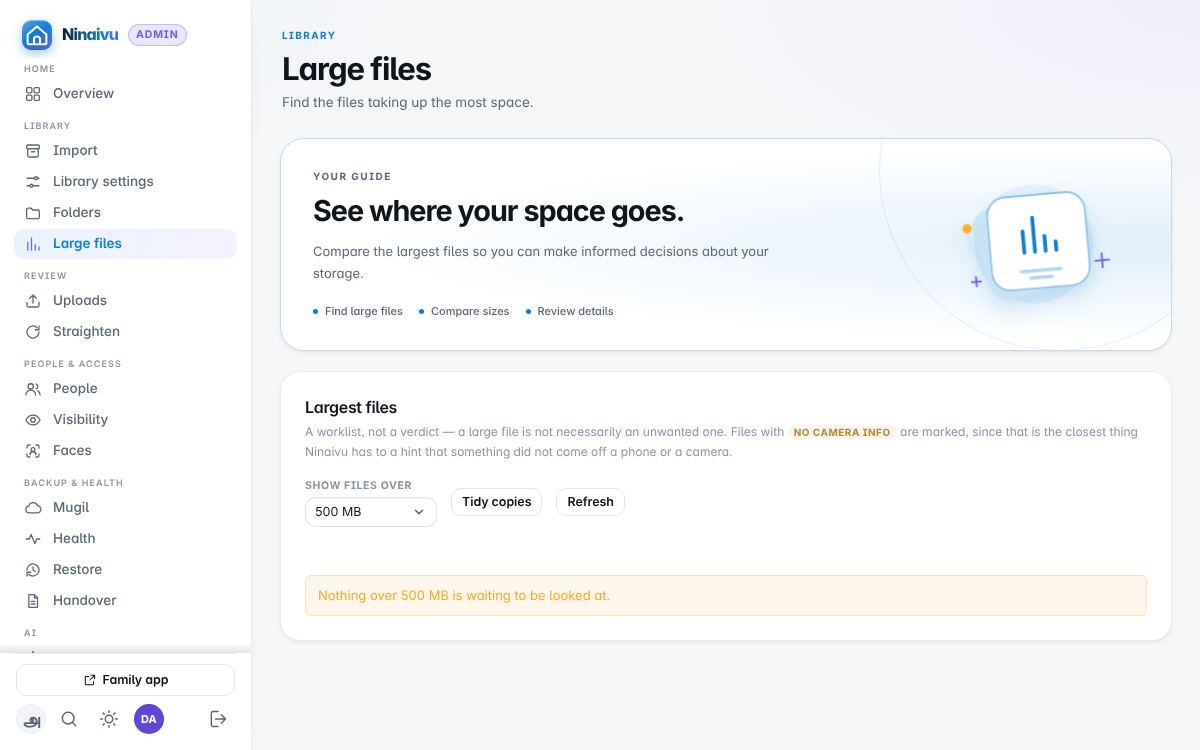 Large files