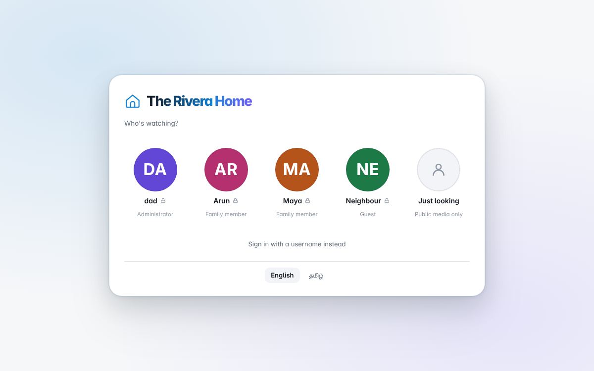 The profile picker